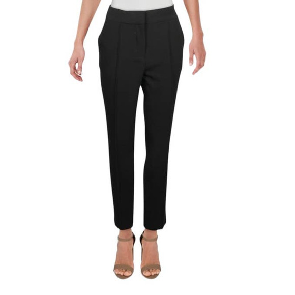 Vince Camuto size 2 pants black pintuck stretch crepe skinny - Picture 1 of 5